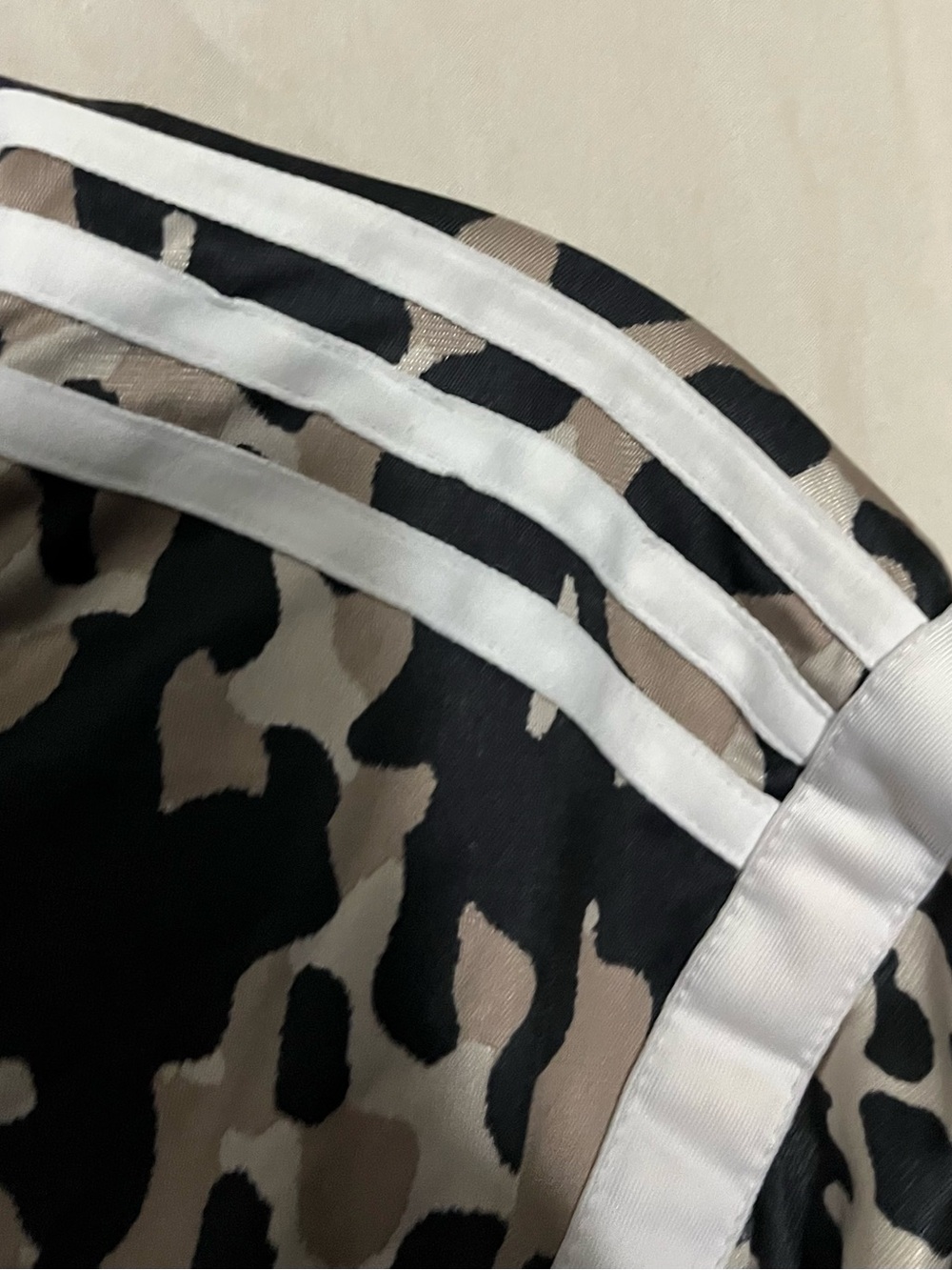 adidas Women’s Black & Cream Camo Bomber Track Jacket - Picture 5 of 9